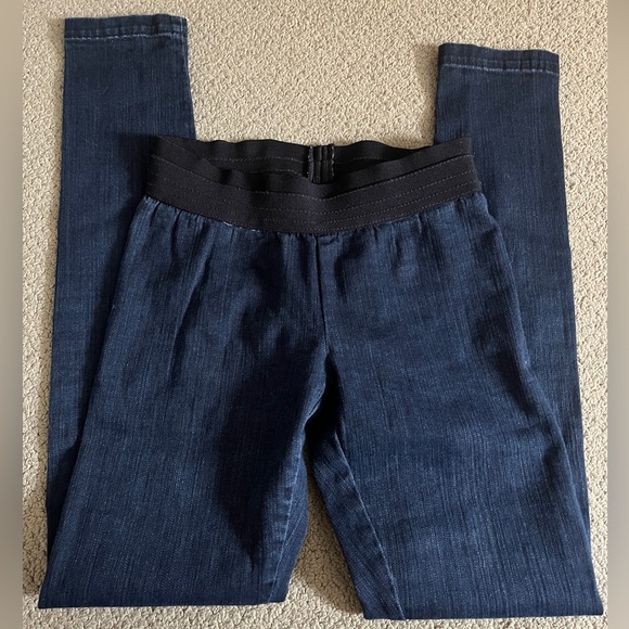 BCBG MaxAzria Jeggings Dark Denim Fitted Jeans Skinny Pants Leggings Stretch Y2K - Picture 2 of 11